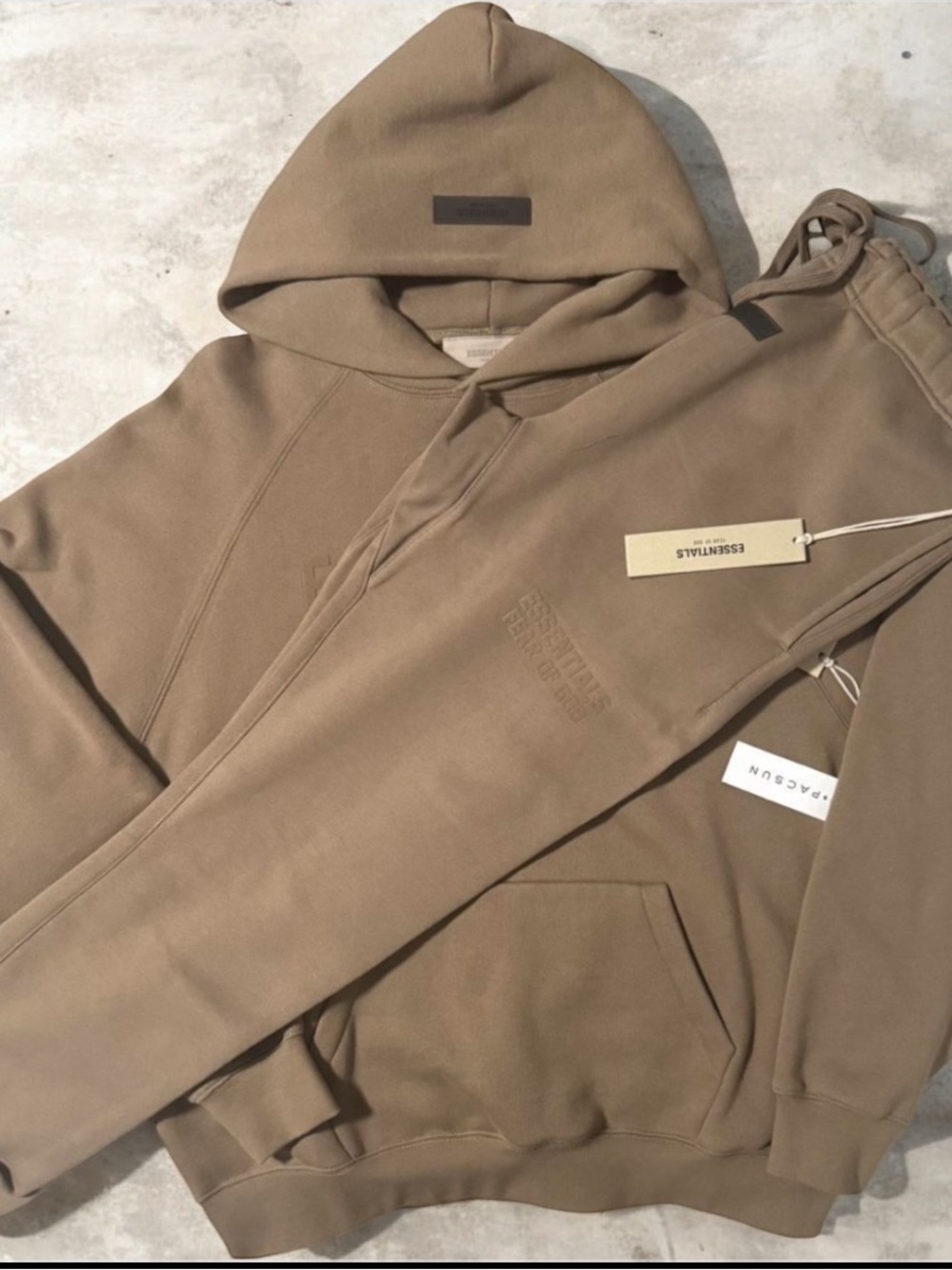 Essentials Taupe/Brown Hoodie and Jogger Set